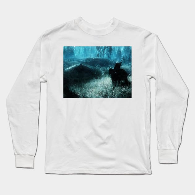 Geralt of Rivia Long Sleeve T-Shirt by zody